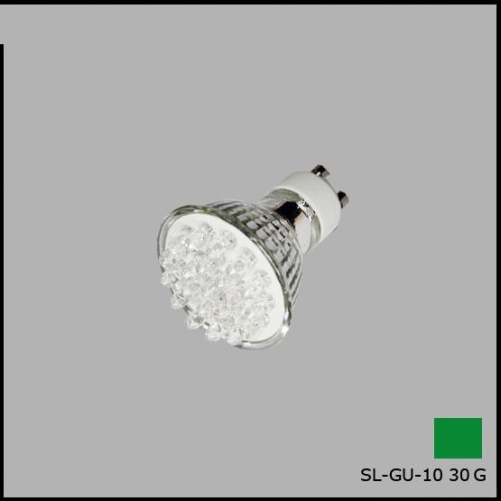 Лампочка Світлодіодна SL-GU10- 30 G зелена