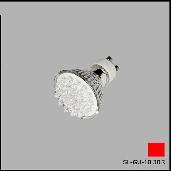 Лампочка Світлодіодна SL-GU10- 30 R червона