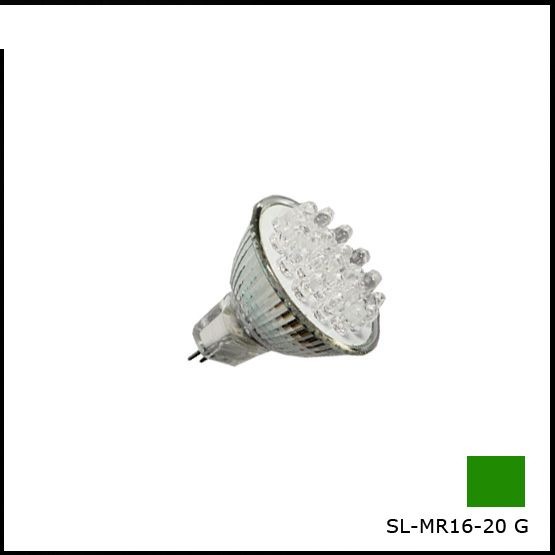 Лампочка Світлодіодна SL-MR 16-20 G зелена