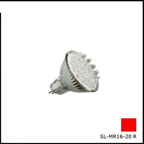 Лампочка Світлодіодна SL-MR 16-20 R червона