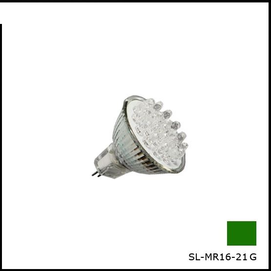 Лампочка Світлодіодна SL-MR 16-21 G зелена