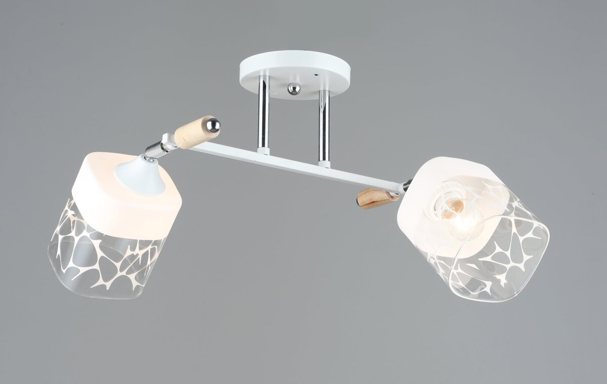 Люстра стельова Sirius B A4118/2 WT+CH з поворотнім механізмом