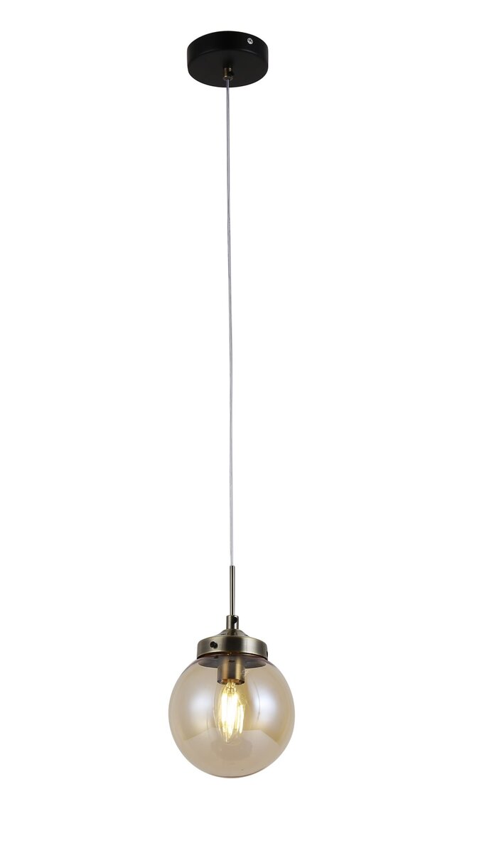 Люстра підвісна Sirius 74405/1P Antique Brass + Matte black на 1 плафон