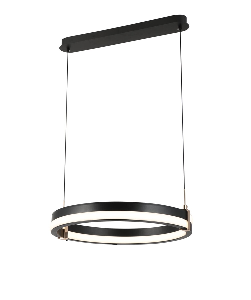 Підвісна LED-люстра VALESO G 2919/500D 108W, з пультом 2.4G з затемненням Чорний+Золото — фото 3
