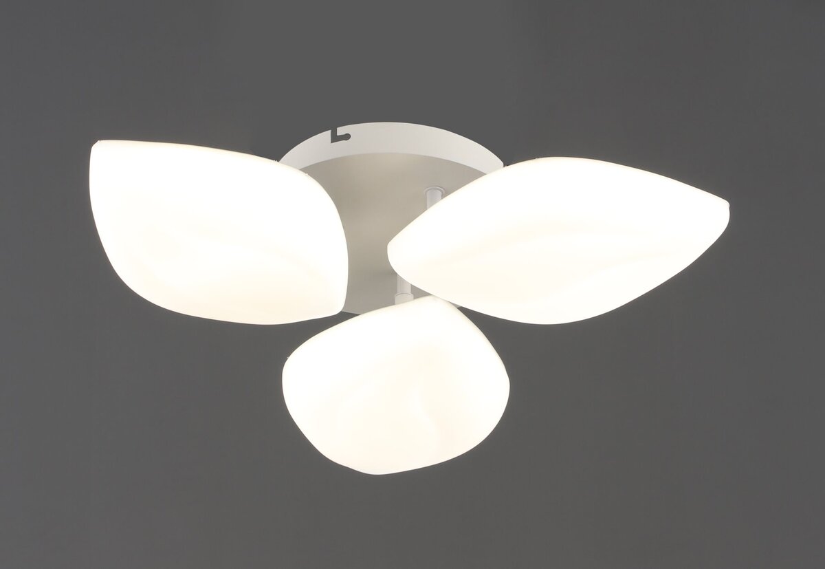 Люстра стельова світлодіодна VALESO 3 плафони LED 36W Білий Сталь Акрил 3000K+6500K YH1411/3