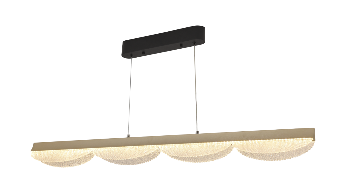Люстра підвісна LED, 54w, VALESO,3000K/4000K/6500K з пультом та додатком LCD3176, Срібло