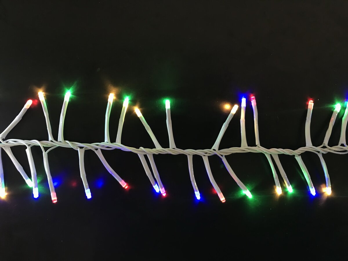 Гірлянда новорічна LED VALESO Феєрверк 200 RGB Багаторежимна Білий провід LKS5015